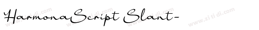 HarmonaScript Slant字体转换